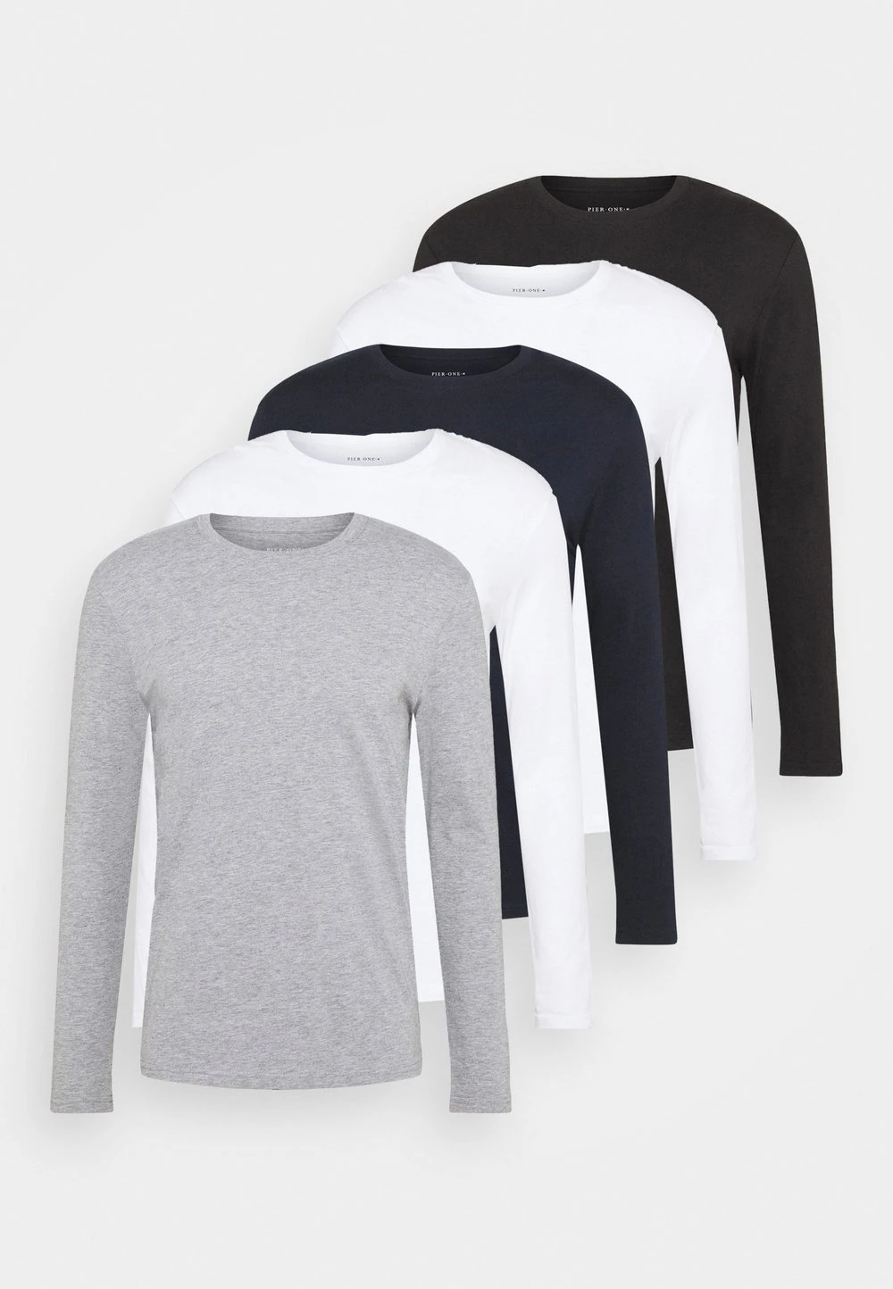 Pier One Prix Gelé 5 PACK – T-shirt à Manches Longues T-shirts & Polos Col Rond Homme 12 Pier One Prix Gelé 5 PACK – T-shirt à Manches Longues T-shirts & Polos Col Rond Homme – Image 10