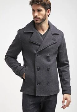 Pier One Prix Cassé Manteau Court Manteaux Col Revers Homme