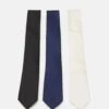 Pier One Qualité Garantie 3 PACK – Cravate Cravates Et Nœuds Papillon Couleur Unie Homme -Mode Vêtements Boutique fa4013febbe6406e84c28e4622ff1ca2